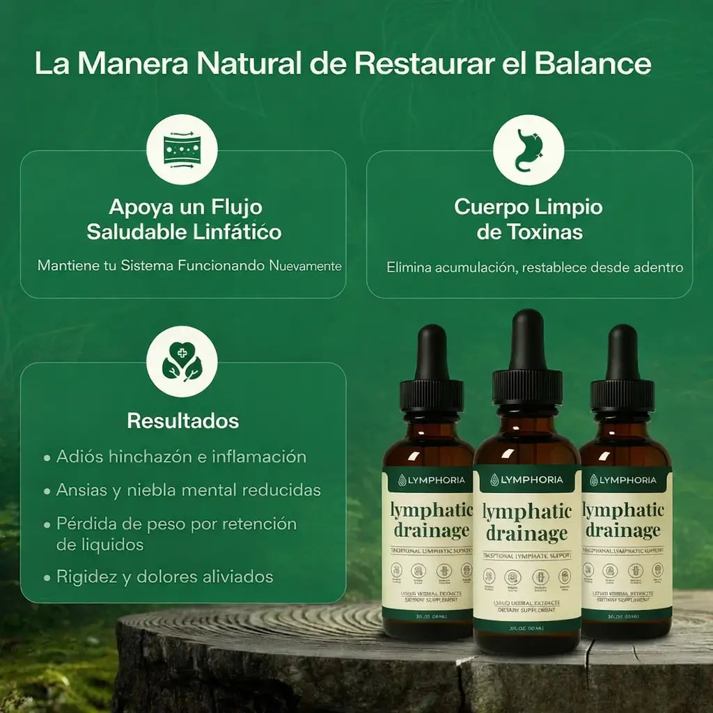 Gotas Drenaje Linfático – Fórmula Herbal Natural | Desinflama y Reduce la Hinchazón