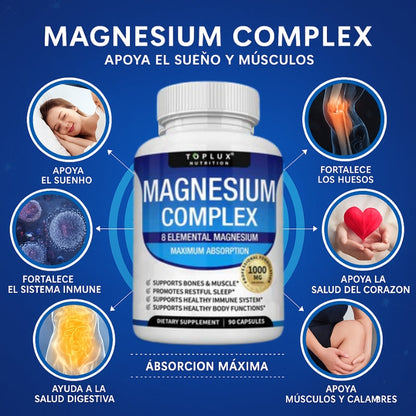 Magnesio Complex™ 8 en 1 - Energía, Descanso y Bienestar