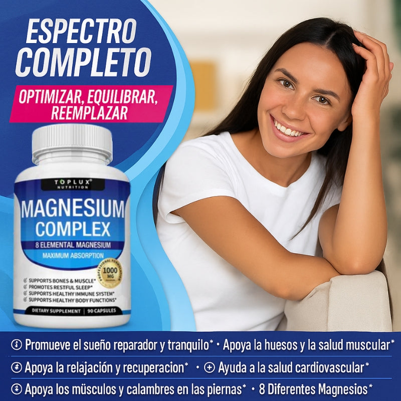 Magnesio Complex™ 8 en 1 - Energía, Descanso y Bienestar