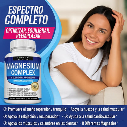 Magnesio Complex™ 8 en 1 - Energía, Descanso y Bienestar