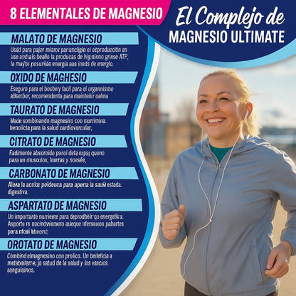 Magnesio Complex™ 8 en 1 - Energía, Descanso y Bienestar