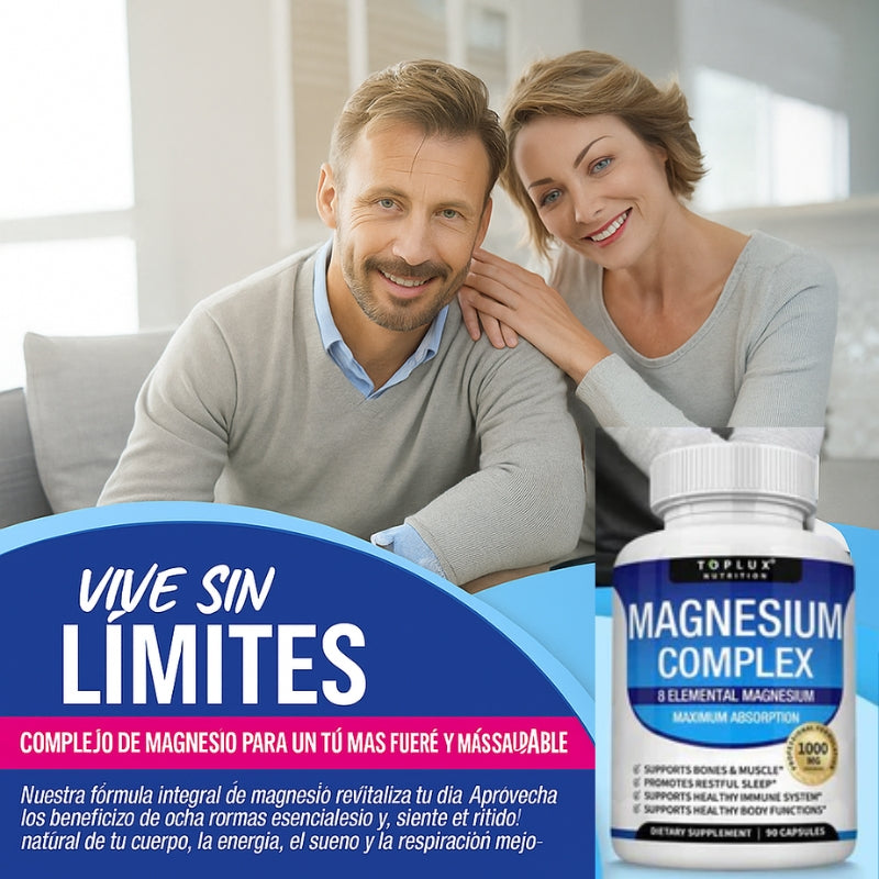 Magnesio Complex™ 8 en 1 - Energía, Descanso y Bienestar