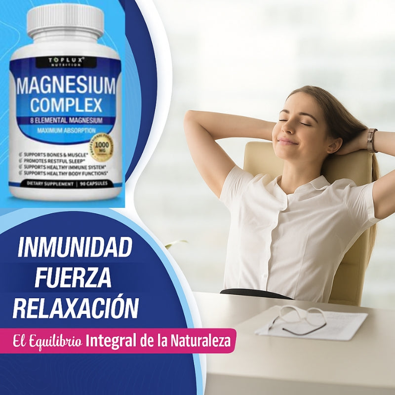 Magnesio Complex™ 8 en 1 - Energía, Descanso y Bienestar
