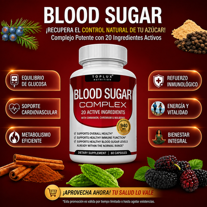 Blood Sugar™ Complex - Apoyo para Niveles Saludables de Glucosa