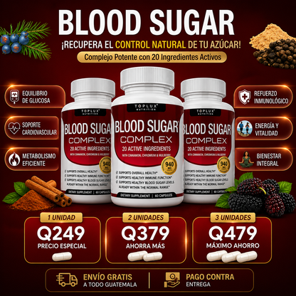 Blood Sugar™ Complex - Apoyo para Niveles Saludables de Glucosa