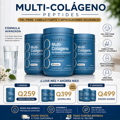 NeoCell Multi-Colageno Peptides - Piel Firme, Cabello Fuerte y Articulaciones