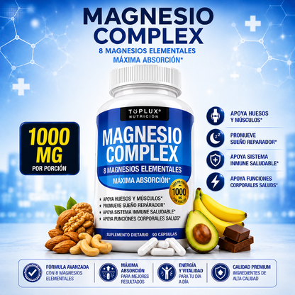 Magnesio Complex™ 8 en 1 - Energía, Descanso y Bienestar