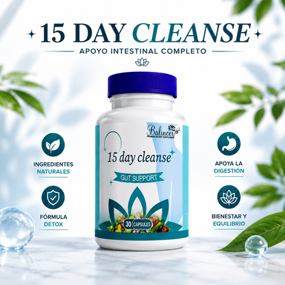 15 Day Cleanse™ Limpieza Intestinal de 15 Días | 30 Cápsulas