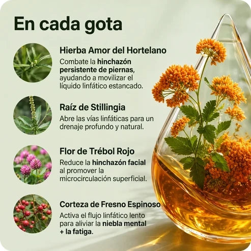 Gotas de Drenaje Linfático —  Adiós a la Hinchazón que la Dieta Nunca Pudo Quitar