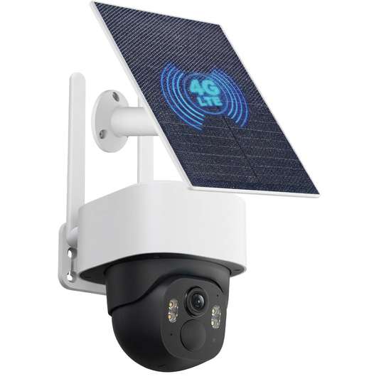 Cámara de Seguridad Panorámica 4G para Exterior con Visión 360° y Nocturna